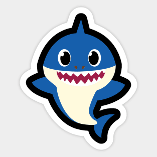 blue shark design Sticker